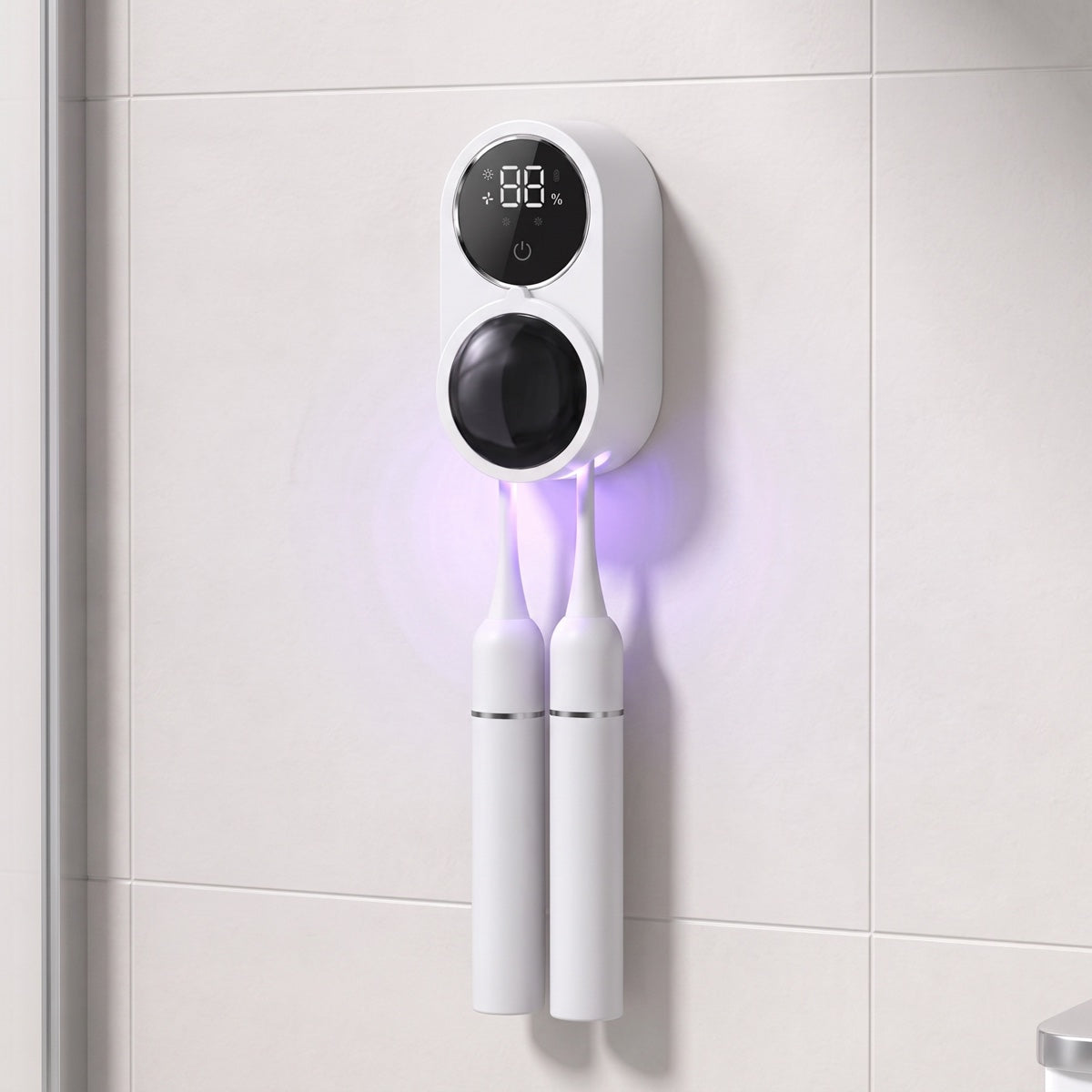 UV Toothbrush Sanitizer — Family-Size Sterilizer with Toothpaste Holder