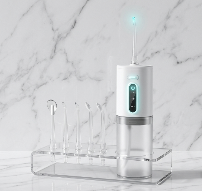 Portable Electric Oral Irrigator — Cordless Water Flosser with Multi-Nozzle Set